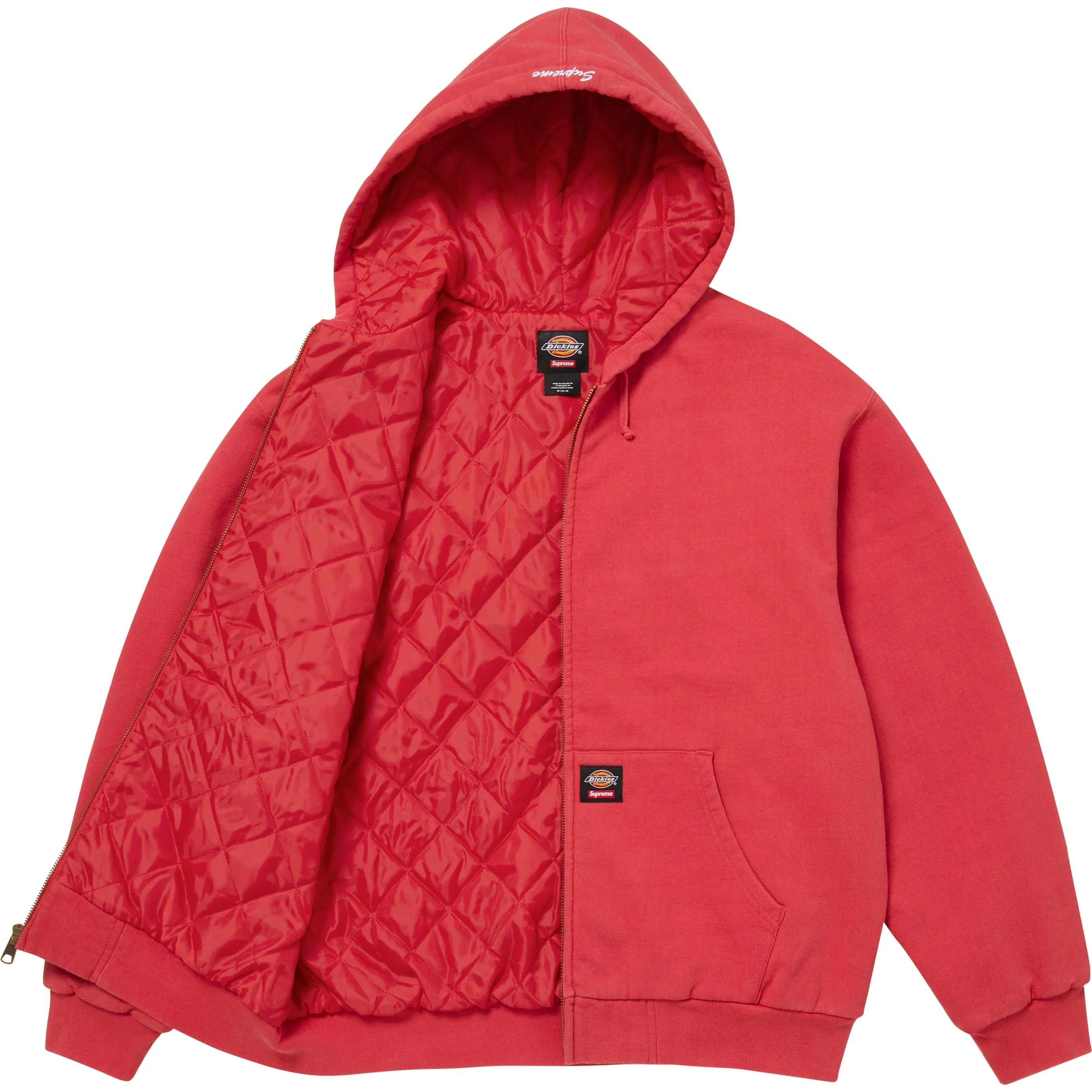 Supreme®/Dickies® Quilted Lined Zip Up Hooded Sweatshirt view 15